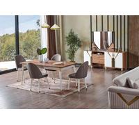 Salle à manger Ensemble 1x table à manger + 6x chaises + 1x buffet 8pcs JVmoebel