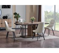 Salle à manger Ensemble 1x table à manger + 6x chaises 7pcs. Garniture JVmoebel