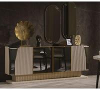 Salle à manger ensemble 3pcs buffet et 2x miroir meubles de luxe moderne ensemble en bois