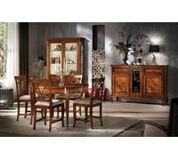 Salle à manger Ensemble de chaises 4x vitrine groupe de salles à manger vitrines 7pcs commode
