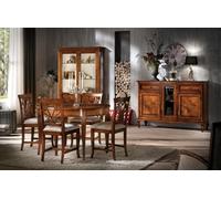 Salle à manger Ensemble de chaises 4x vitrine groupe de salles à manger vitrines 7pcs commode