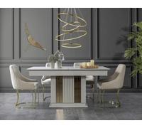 Salle à manger Ensemble haut de gamme Table 4x chaises Design Meubles modernes Blancs