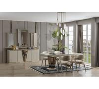 Salle à manger Ensemble table + 4x chaises + buffet 6pcs JVmoebel