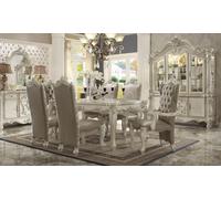 Salle à manger ensemble table 6x chaise commode miroir baroque 9pcs groupe bois
