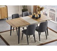 Salle à manger Ensemble table et 4x chaises Elégant ensemble de meubles en bois luxueux 5pcs