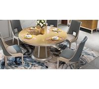 Salle à manger Ensemble Table ronde 6x Chaises Chaise Groupe de Tables 7pcs.