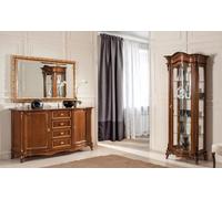 Salle à manger Garniture Vitrine Armoire Commode Miroir Buffet Italie Meubles 3pcs