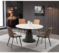 Salle à manger Meubles design Ensemble de chaises Table 4 chaises inclinables Set Garniture Nouveau 5 pcs.