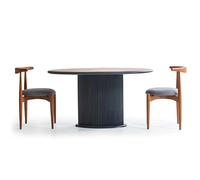 Salle à manger moderne Ensemble complet Table de salle à manger Chaises 3pcs Marron