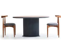 Salle à manger moderne Ensemble complet Table de salle à manger Chaises 3pcs Marron