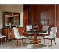 Salle à manger ronde + 8 chaises Set de chaises table ronde en bois tables rondes E68