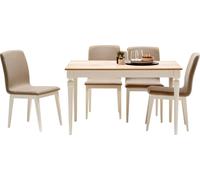 Salle à manger Set 5pcs Luxe Table de salle à manger + 4x Chaises Design Meubles en bois Groupe Garniture