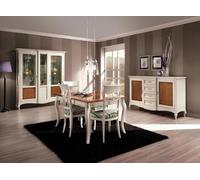Salle à manger Set Garniture Commode Chaises 4x Vitrine Groupe de repas Vitrines 7pcs.