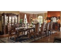 Salle à manger Set Garniture Vitrine Table 10x Chaise Commode Miroir Baroque Nouveau 13pcs.