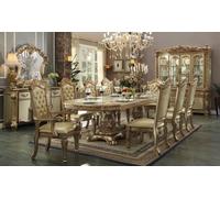 Salle à manger Set Garniture Vitrine Table 8x Chaise Commode Miroir Baroque Nouveau 12pcs.