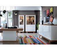 Salle à manger Set Sideboard Complet 2x Vitrine Moderne Meubles en bois Luxueux