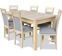 Salle à manger Set Table de salle à manger 6x Chaise Garniture Table Groupe 7pcs Set complet Meubles