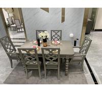 Salle à manger table chaise tabouret ensemble de chaises 6pcs style antique Nouveau