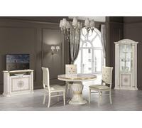 Salle à manger Table de salle à manger chaise RTV vitrine d'angle groupe garniture bois table ensemble 6pcs