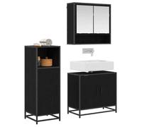 SALLE DE BAIN COMPLETE - BEST-HOME - Ensemble de mobilier de salle de bain 3 pcs - Chêne noir - 3_5711845