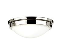 Salle de Bain Couverture Rond 32 CM Nickel Blanc Blendarm 2x E27 Plafonnier