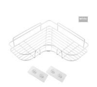 Salle De Bain Cuisine Poinçon Cadre D'angle Étagère De Douche En Fer Forgé Shampooing Support De Rangement Avec Ventouse Accessoires De Salle De Bain - Type White(1pc)