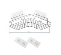 Salle De Bain Cuisine Poinçon Cadre D'angle Étagère De Douche En Fer Forgé Shampooing Support De Rangement Avec Ventouse Accessoires De Salle De Bain - Type Stainless Steel(1pc)