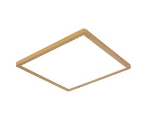 Salle de bain Lampe LED Plafonnier laiton IP44 Panneau LED, 3 niveaux par interrupteur mural, rétro-éclairage, 24W 2300Lm blanc chaud, LxH 42x2,5 cm
