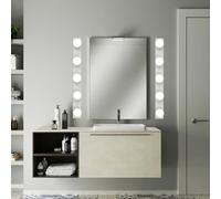 Salle de Bain Miroir Lampe Murale LED Moderne Vanité Applique Murale 3 Températures de Couleur Éclairages Murales avec Ampoule 3000K/4000KI/6000K Lampe Murale Dressing (Blanc Lumière Blanche,90cm)