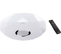 Salle de bain plafond décoratif blanc diamant rond Ø50cm télécommande couleur variable LED 48W IRYNA Struhm