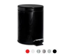 Salle de bain Poubelle Pedal déchets avec seau intérieur - 3 litres - fini noir