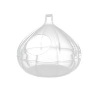 Salle de bain pour hamster - Bac de bain de sable | Habitat pour petits animaux | Salle de bain transparente en forme d'ail | 13,9 x 13,9 x 12,8 cm - Maisons et habitats pour se baigner, jouer