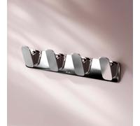 Salle de bain set de 4 crochets de douche Crochet de garde-robe en acier inoxydable Crochet pour serviette Crochet mural sans percer Crochet pour serviette de bain adhésif, chrome