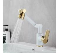 Salle de bain tout en cuivre Rotation universelle Robinet Chaud Et Froid, Platine Court