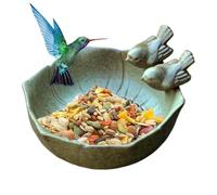 Salle De Bains D'oiseaux En Céramique - Baignoire D'extérieur À Oiseaux | Plateau Décoratif Pour Oiseaux Convient Aux Colibri Perroquets Papillons Écureuils