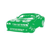 Salle de jeux Hellcat Supercharged Car Stickers muraux 54x103.3cm Étanche Vert