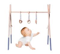 Salle De Jeux Pour Bébé - Pin Naturel 17,72x14,76x18,7 Pouces | Tapis De Pliable Avec Cadre En Bois | Jouet D'apprentissage Pour Nouveau-né, Pour Le Développement Moteur Et Visuel Du No