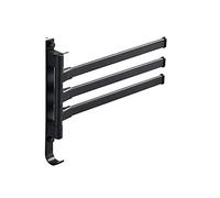 Salle de Serviette en Aluminium Slecler Le Porte-Rails Black pivotant Barres de Serviette à Main Rotation Racks Horaire Mural Syfficier Spage Sauvegarde matériel (Couleur: 3, Taille