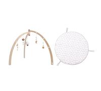 Salle de sport en bois | Cadre de gymnastique de jeu amusant, ensemble de gymnastique pour, barre suspendue pour centre d'activités interactif avec tapis de jouets sensoriels pour