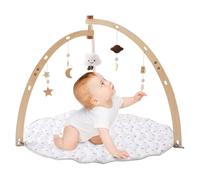 Salle de sport en bois d'intérieur - Salle de développement pour tout-petits, ensemble de cadres de salle de jeu | Centre d'activités interactif avec jouets sensoriels et tapis pour fille et garçon, s