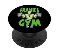 Salle de Sport Frankenstein Squatting Fitness, séance d'entraînement d'halloween PopSockets PopGrip Adhésif