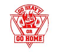 Salle de sport, on soulève lourd ou on rentre à la maison Stickers muraux en PVC 54.6x61.4cm Culture du tatouage Rouge