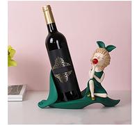 Salle de vin Little Girl Wine Bottle Holder Statue avec rack de table de table décoratif Sélectroque à vin pour les décorations de bar à la maison Cadeau de résine Red Wine Rack (Couleur: C) Aqiong