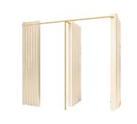 Salle d'essayage Cabine d'essayage double Compatible with boutiques de vêtements, cloison avec 3 rideaux occultants, vestiaire Compatible with magasins de vêtements cabine d'essayages(Beige)