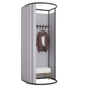 Salle d'essayage Cabine d'essayage mobile temporaire for magasin de vêtements, cabine d'essayage pliable en forme de U avec protection de la vie privée cabine d'essayages(Color1,100*95*200cm)