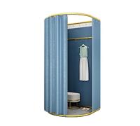 Salle d'essayage Cabine d'essayage Portable au Sol, Cabine d'essayage Mobile Pliable, Protection de la Vie privée Compatible with Les magasins de vêtements Cabine d'essayage(Blue A,100x95cm)