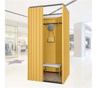 Salle d'essayage de magasin de vêtements Grand vestiaire temporaire du sol au plafond avec cloison de protection solaire en tissu à ossature métallique adaptée aux bureaux de magasins(100x100x200cm)