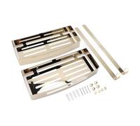 Salles de salle de bain étagères flottantes en acier inoxydable mural 2 niveaux au-dessus des organisateurs de douche de toilette Design de sauvegarde pour le stockage de salle de