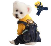 Sallope de Chien pour Les Petits Chiens, Salopette de Chien Soft Lightweight CYY Polyester Adorable Vêtements avec 2 Poches pour Les Petits Chats Chiens Moyens
