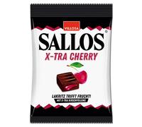 Sallos X Tra Cherry Bonbons à la réglisse fourrés au kirsch liquide 150g